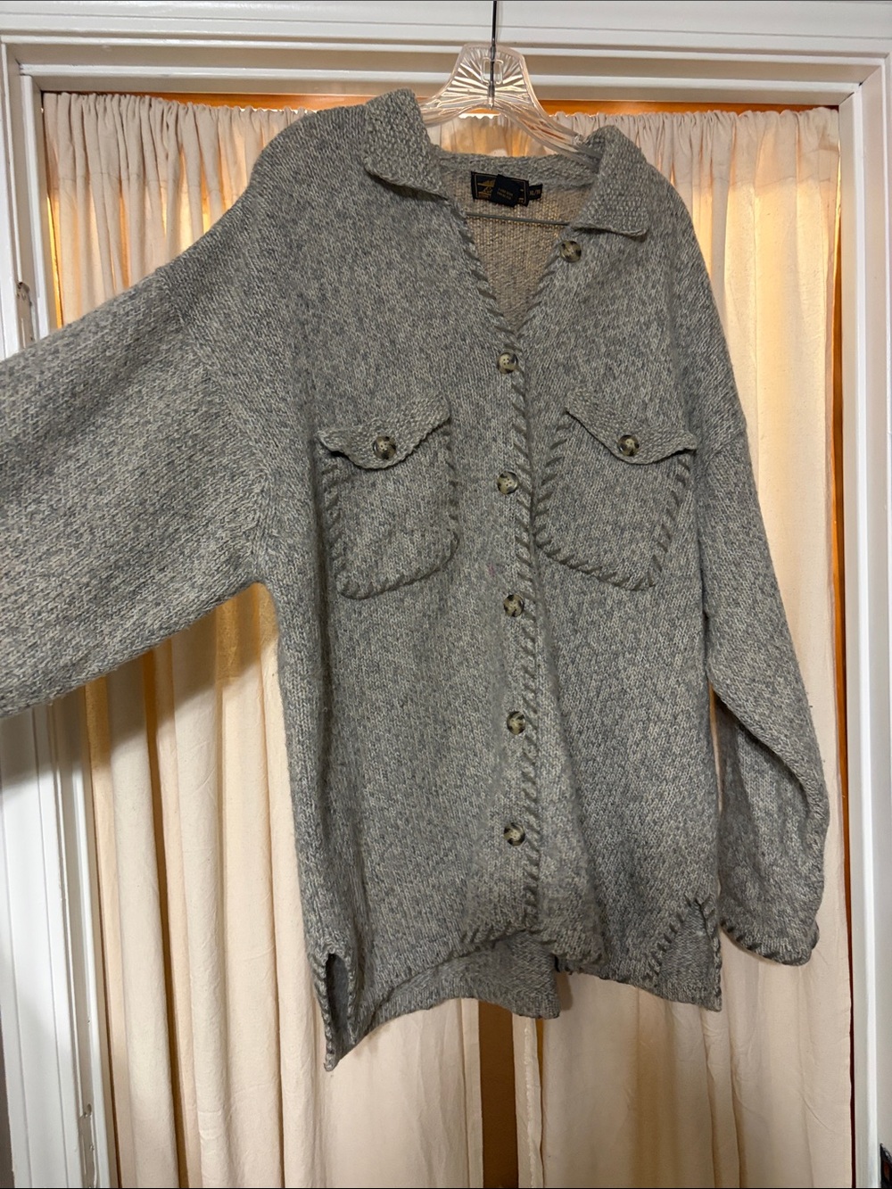 VTG Eddie Bauer Wool Button Up Sweater